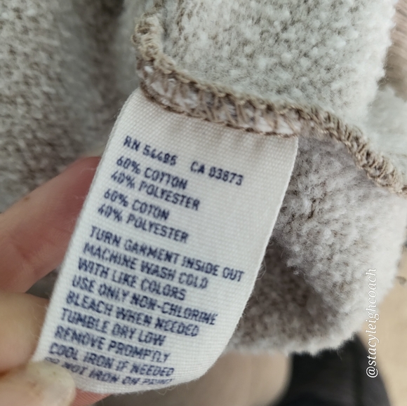 American Eagle Womens Sweatshirt Medium Light Brown Tan Hoodie - Picture 8 of 9